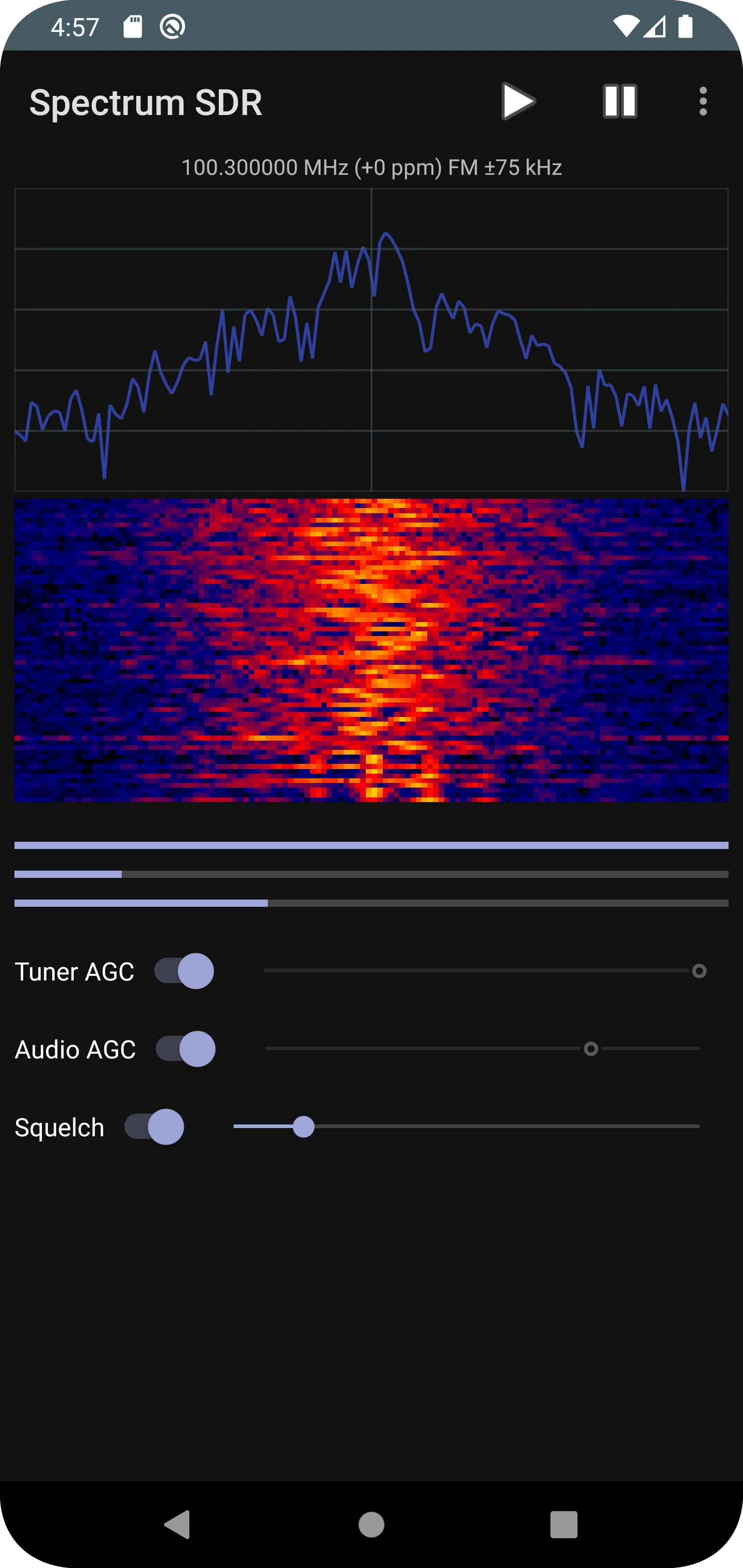 Spectrum SDR (RTL-SDR) screenshot