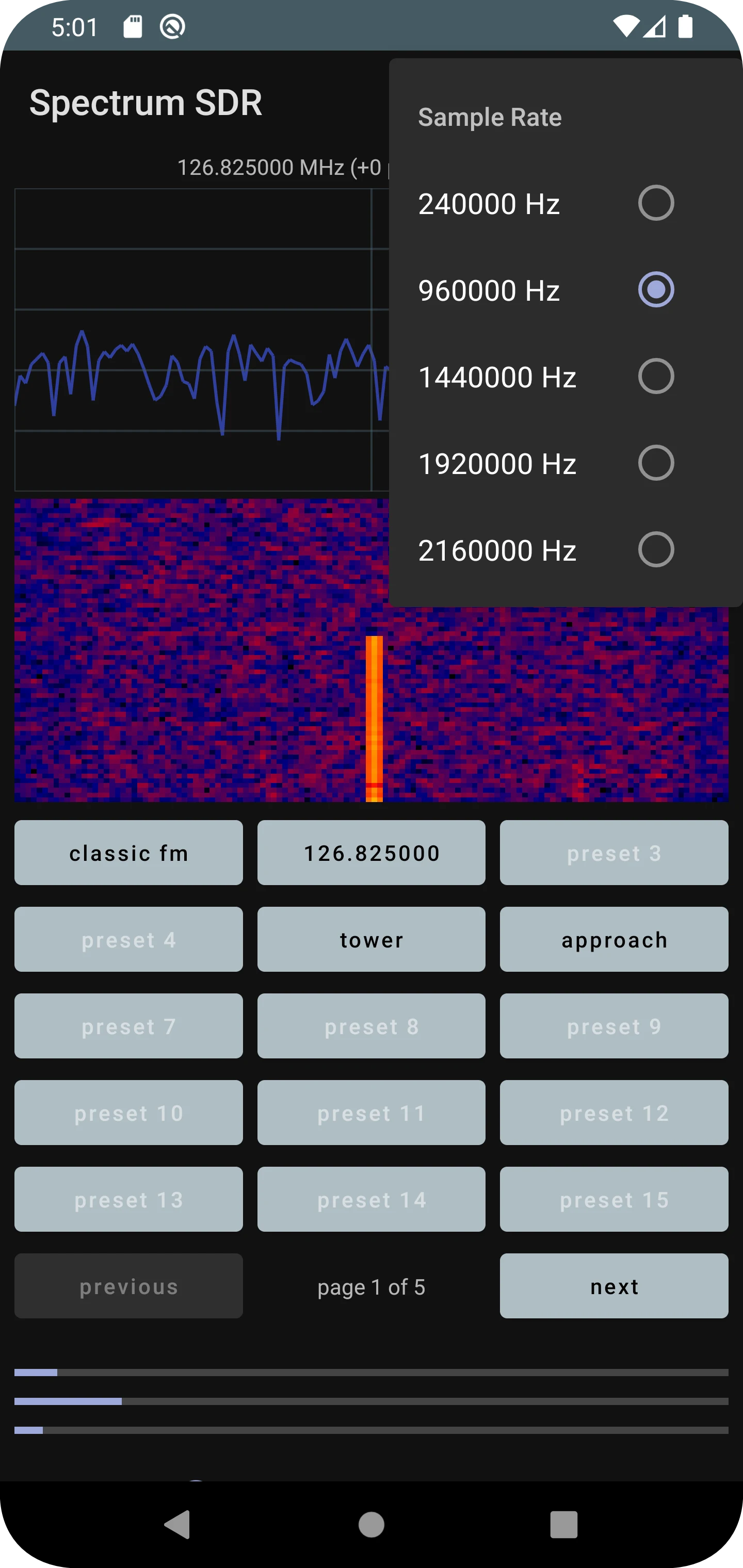 Spectrum SDR (RTL-SDR) screenshot