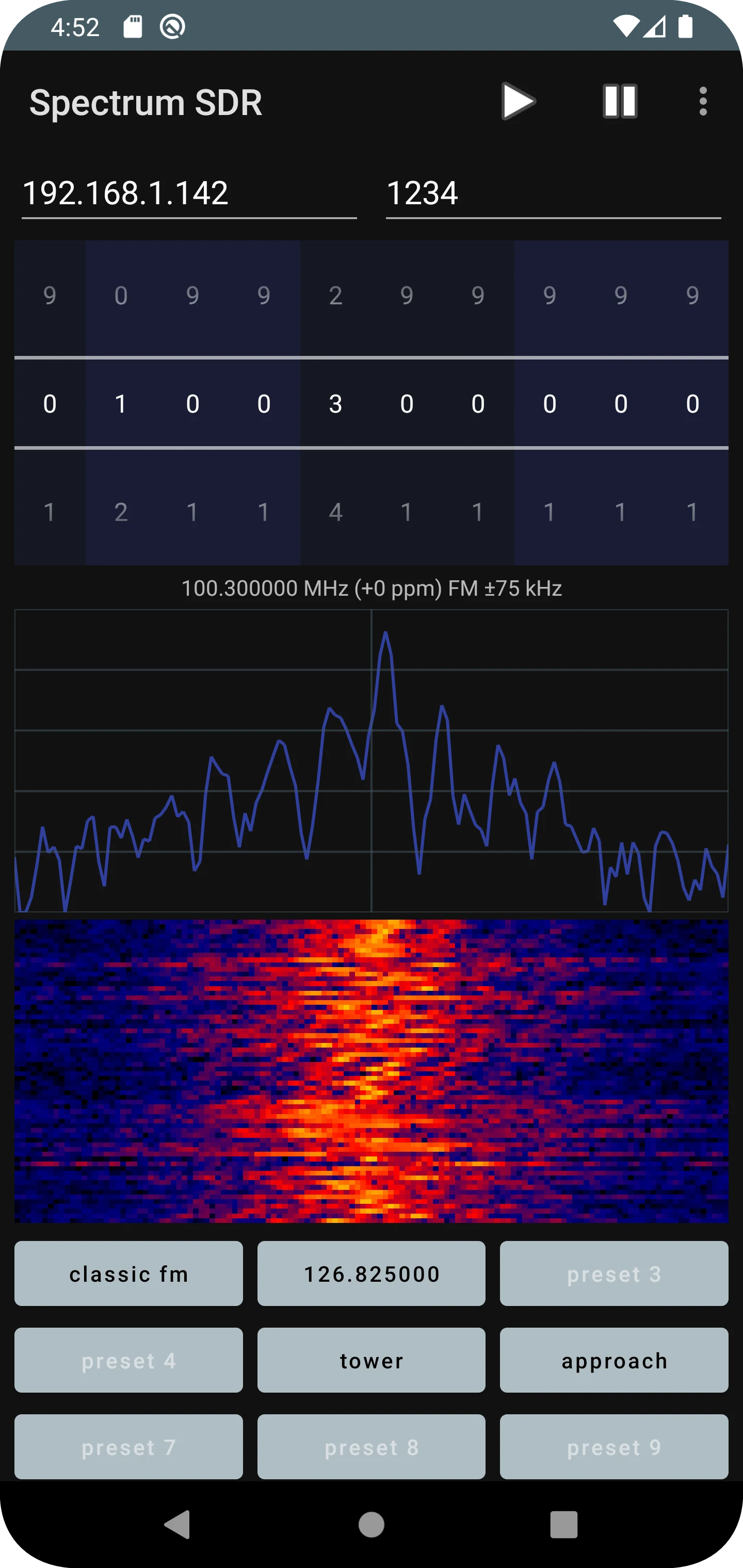 Spectrum SDR (RTL-SDR) screenshot