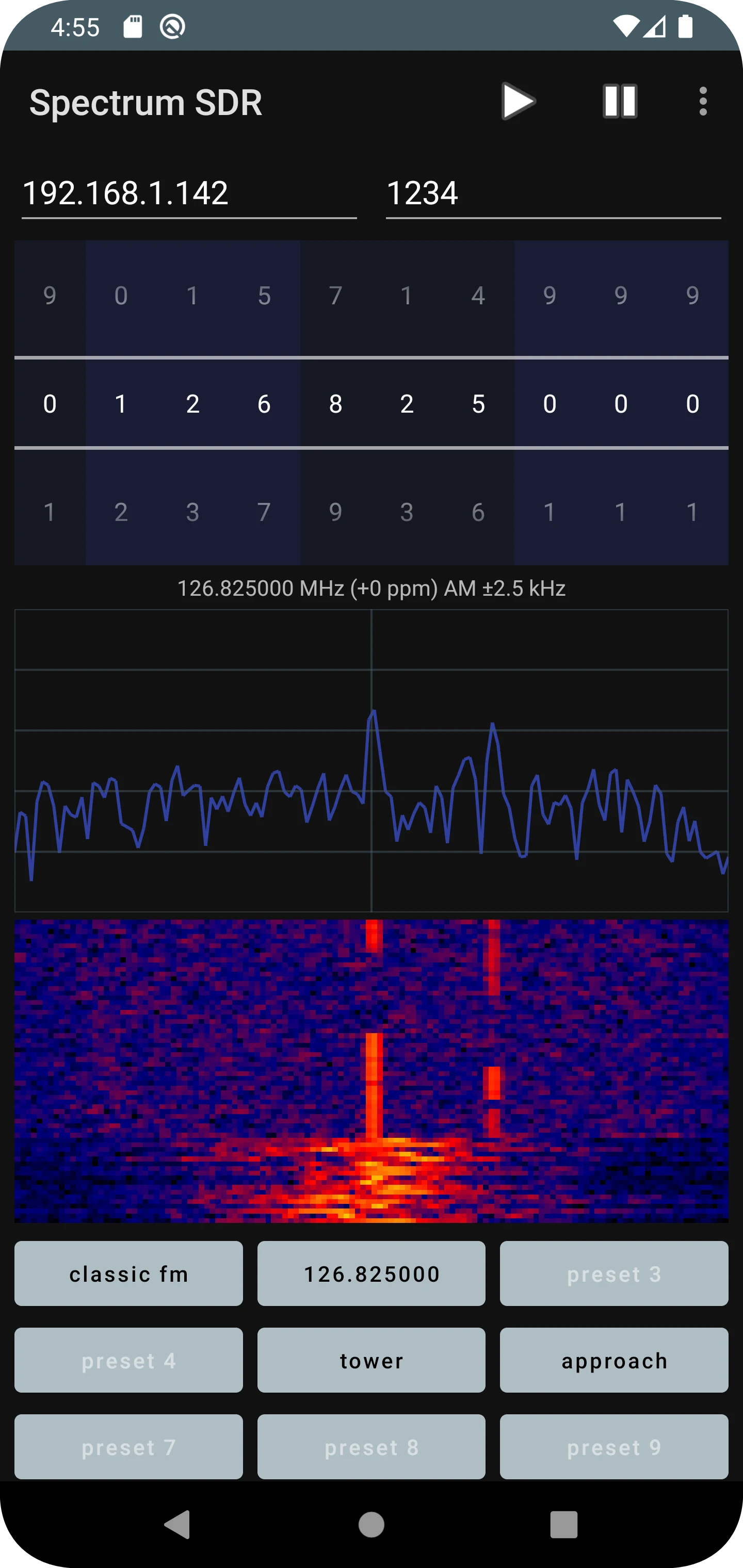 Spectrum SDR (RTL-SDR) screenshot