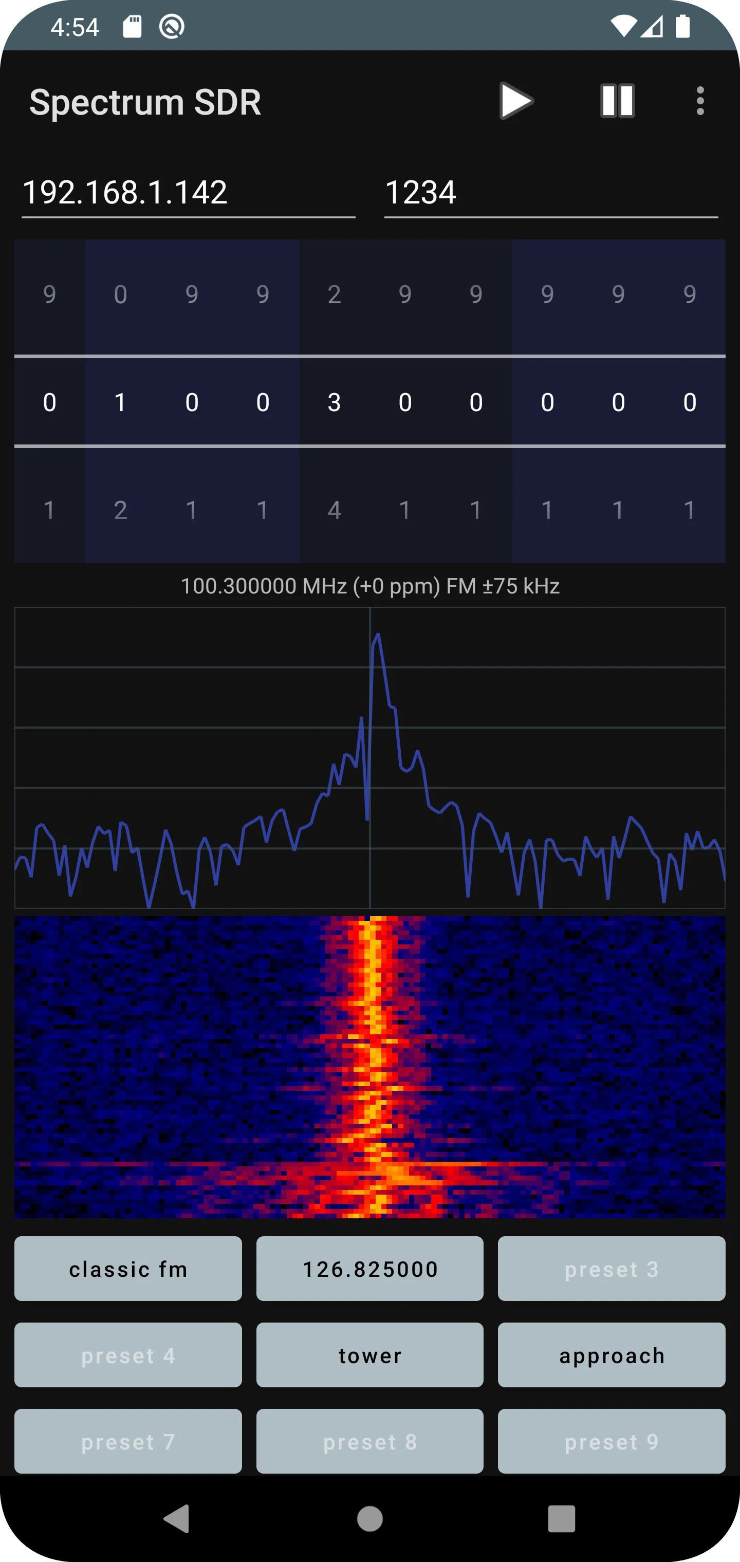 Spectrum SDR (RTL-SDR) screenshot